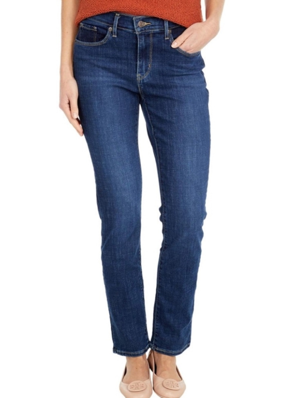 LEVIs Classic 505 Women's Straight-Leg Jeans‎ in Dark Blue Classic Denim